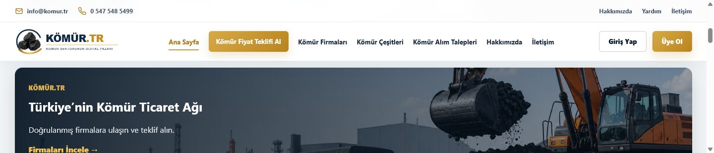 Ana sayfa üst banner reklam alanının ekran görüntüsü